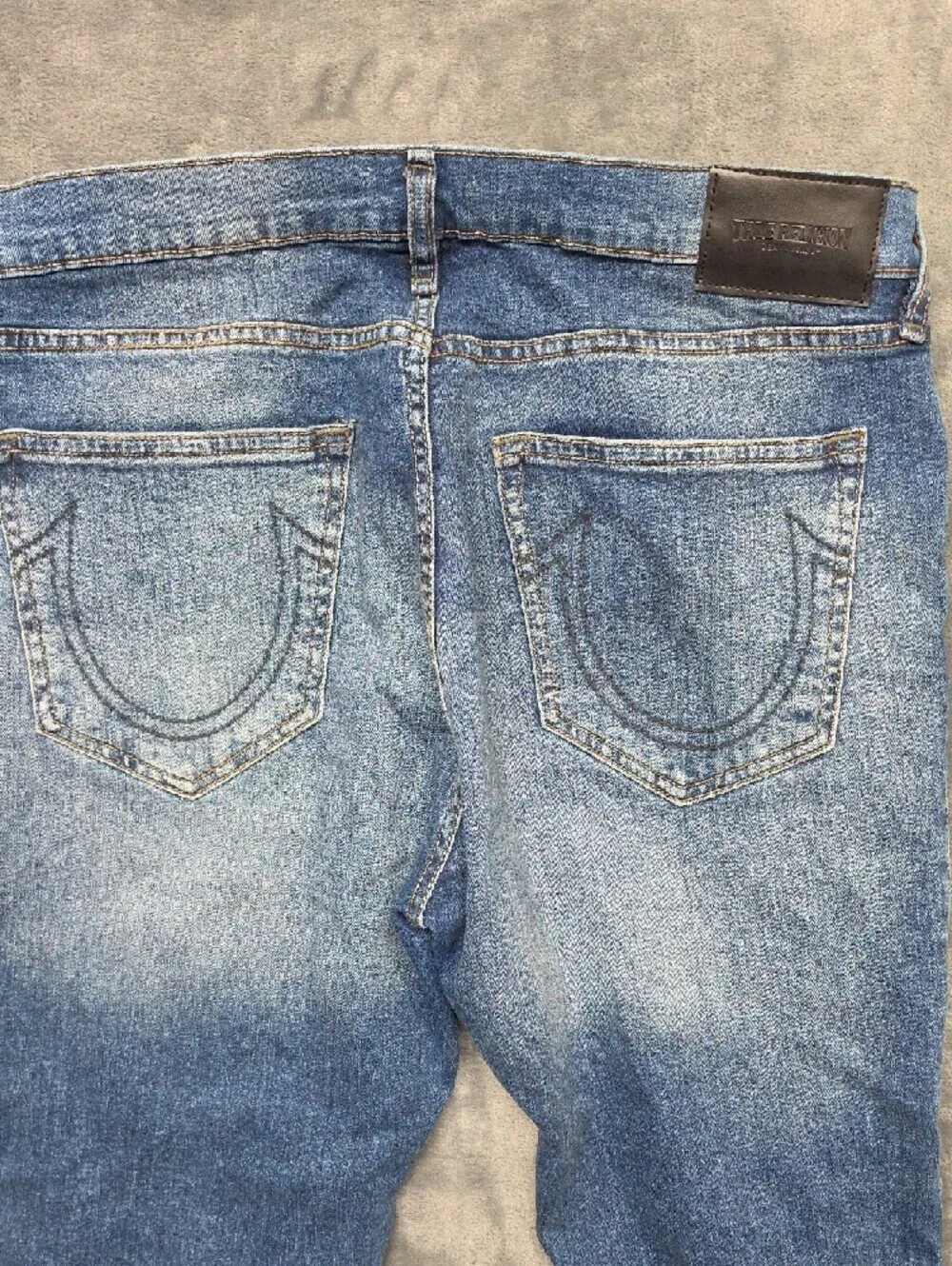 True Religion Men's Rocco Skinny Jeans - Blue Wash sz 34 Tall